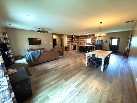 Dining room at 3300 Carmel Ridge Lane, Morgantown, IN