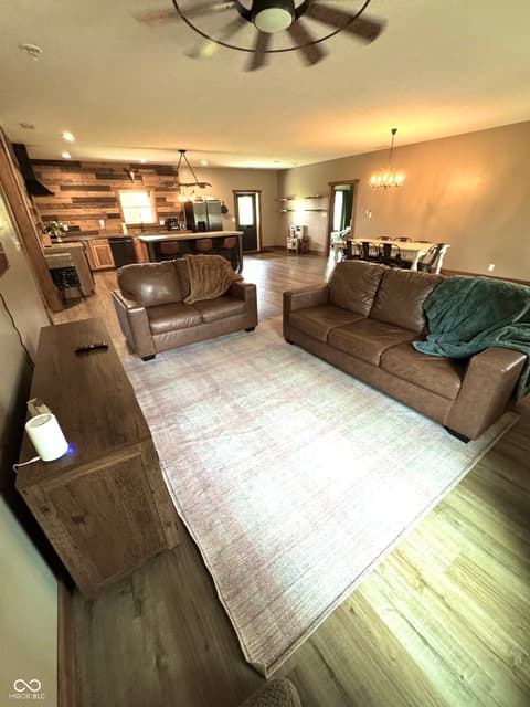 Living room at 3300 Carmel Ridge Lane, Morgantown, IN