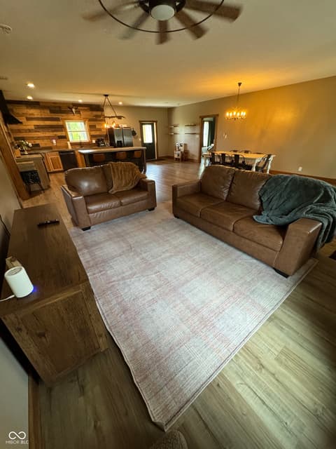 Living room at 3300 Carmel Ridge Lane, Morgantown, IN