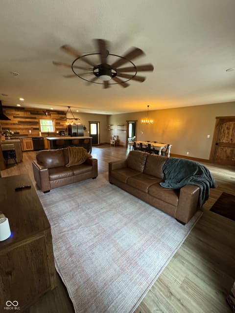 Living room at 3300 Carmel Ridge Lane, Morgantown, IN