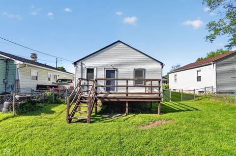 Backyard at 3737 Deloss Street, Indianapolis, IN