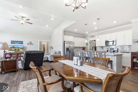 Dining room at 4423 W Preserve Pass, New Palestine, IN