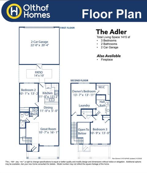 Floor Plan — 3951 Sandpiper Way, Brownsburg, IN
