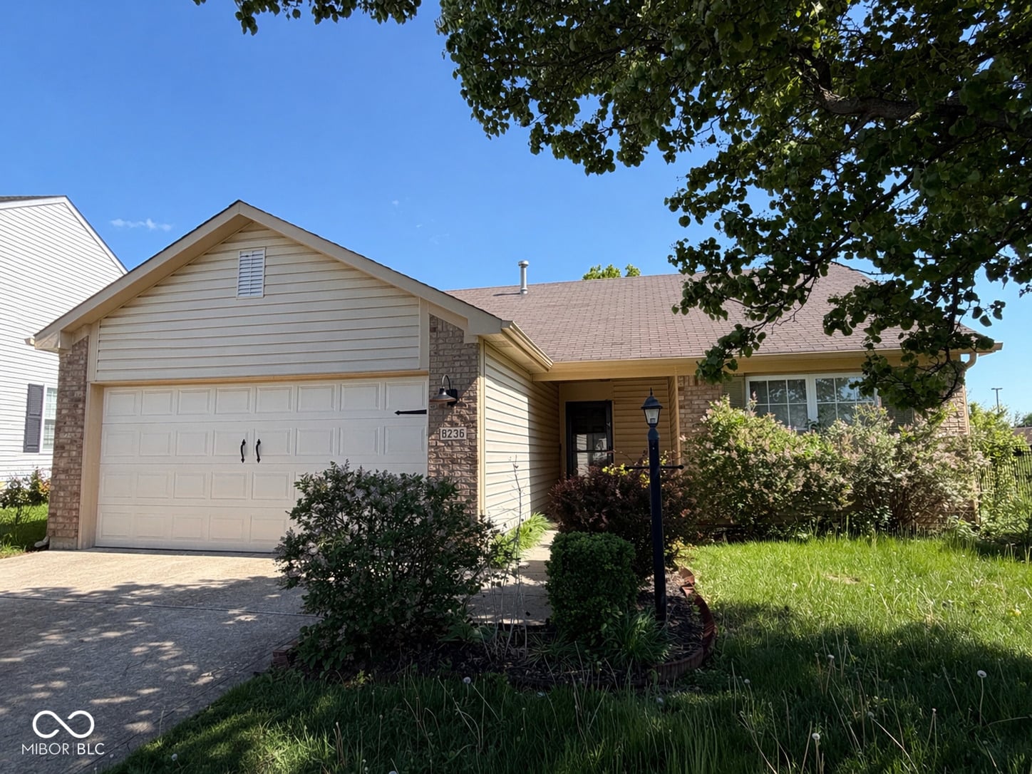 Front exterior at 8236 Brambleberry Drive, Indianapolis, IN