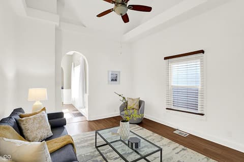 Living room at 1205 Hoyt Avenue, Indianapolis, IN