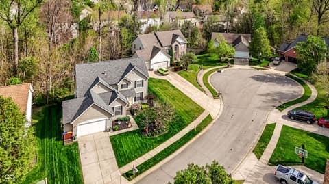 Aerial view at 10328 Ridge Line Court, Indianapolis, IN