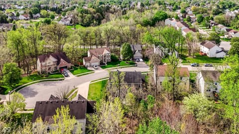 Aerial view at 10328 Ridge Line Court, Indianapolis, IN