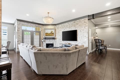 Living room at 450 E Ohio Street, Indianapolis, IN