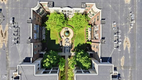 Aerial view at 450 E Ohio Street, Indianapolis, IN
