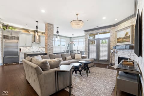 Living room at 450 E Ohio Street, Indianapolis, IN