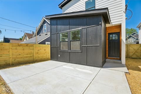 Outdoor living area at 1317 Union Street, Indianapolis, IN