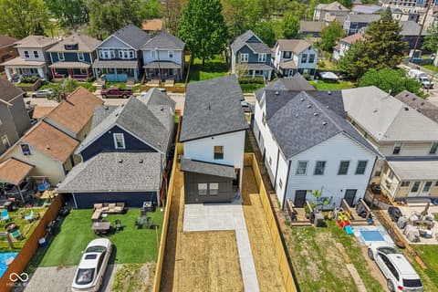 Aerial view at 1317 Union Street, Indianapolis, IN