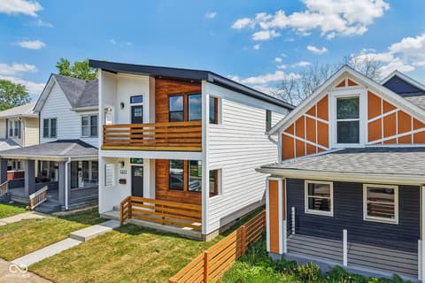 Aerial view at 1317 Union Street, Indianapolis, IN
