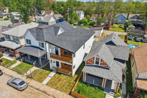 Aerial view at 1317 Union Street, Indianapolis, IN