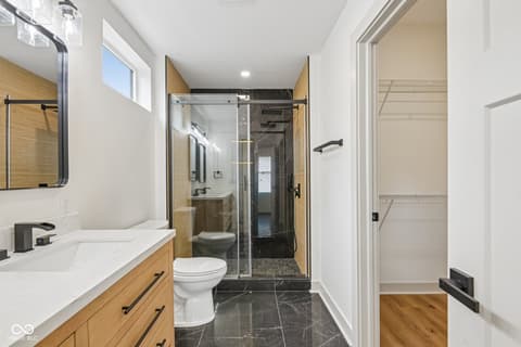 Primary bathroom at 1518 Spruce Street, Indianapolis, IN