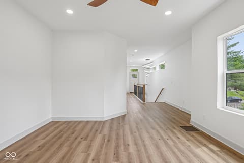 Family room at 1518 Spruce Street, Indianapolis, IN