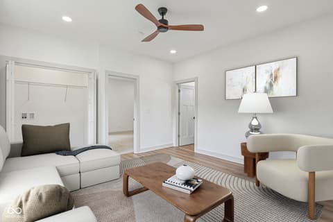 Family room at 1518 Spruce Street, Indianapolis, IN