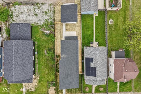 Aerial view at 1518 Spruce Street, Indianapolis, IN