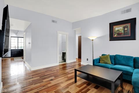 Living room at 825 N Delaware Street, Indianapolis, IN