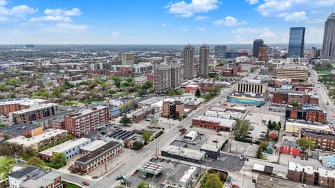 Aerial view at 825 N Delaware Street, Indianapolis, IN