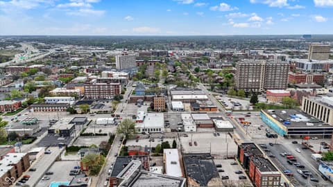 Aerial view at 825 N Delaware Street, Indianapolis, IN