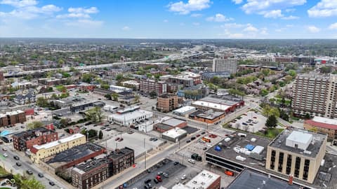 Aerial view at 825 N Delaware Street, Indianapolis, IN
