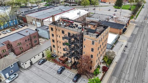 Aerial view at 825 N Delaware Street, Indianapolis, IN