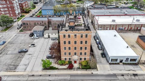 Aerial view at 825 N Delaware Street, Indianapolis, IN