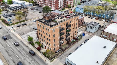 Aerial view at 825 N Delaware Street, Indianapolis, IN