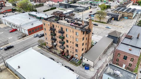 Aerial view at 825 N Delaware Street, Indianapolis, IN