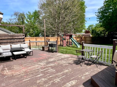 Outdoor living area at 330 Hollowview Drive, Noblesville, IN