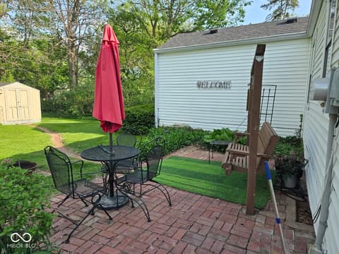 Outdoor living area at 145 Woodside Avenue, Indianapolis, IN