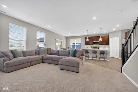 Living room at 1573 N Clearwater Drive, Greenfield, IN