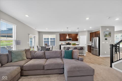 Living room at 1573 N Clearwater Drive, Greenfield, IN