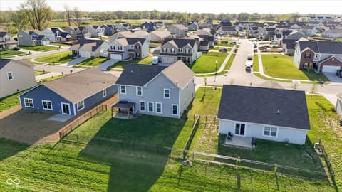 Aerial view at 1573 N Clearwater Drive, Greenfield, IN
