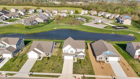 Aerial view at 1573 N Clearwater Drive, Greenfield, IN