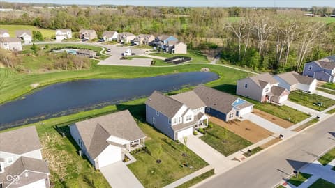 Aerial view at 1573 N Clearwater Drive, Greenfield, IN