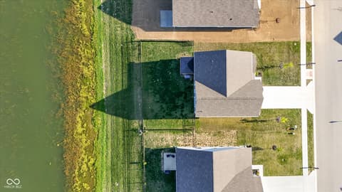 Aerial view at 1573 N Clearwater Drive, Greenfield, IN