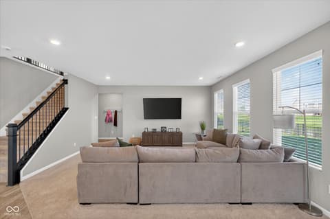 Living room at 1573 N Clearwater Drive, Greenfield, IN
