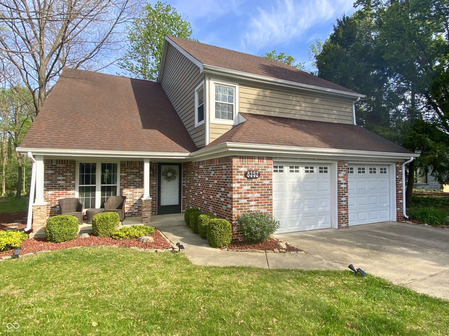 Front exterior at 8352 La Habra Lane, Indianapolis, IN