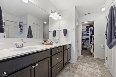 Primary bathroom at 1441 Boots Trail, Greenfield, IN