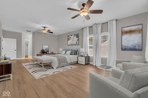 Primary bedroom at 5666 Augusta Woods Drive, Plainfield, IN