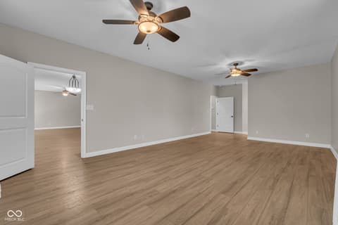 Primary bedroom at 5666 Augusta Woods Drive, Plainfield, IN