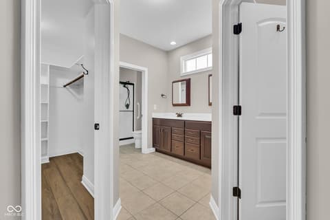 Primary bathroom at 5666 Augusta Woods Drive, Plainfield, IN