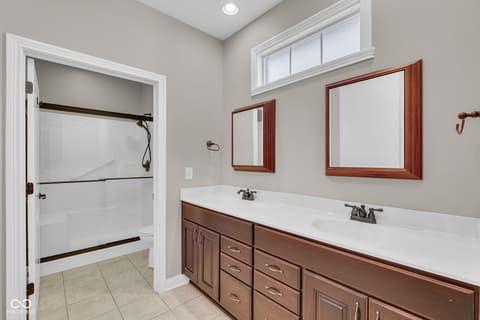 Primary bathroom at 5666 Augusta Woods Drive, Plainfield, IN