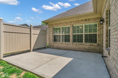 Outdoor living area at 5666 Augusta Woods Drive, Plainfield, IN