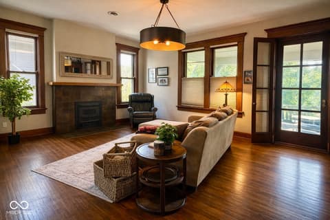 Living room at 1325 Central Avenue, Indianapolis, IN