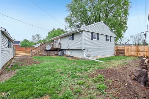 Backyard at 1023 Avalon Lane, Chesterfield, IN