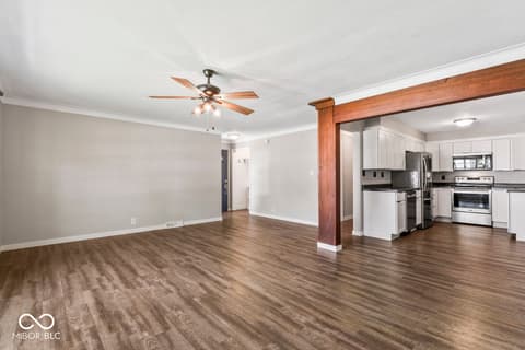 Living room at 219 W Taylor Street, Pendleton, IN