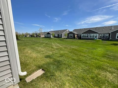Backyard at 19366 Goins Boulevard, Westfield, IN — Spacious backyard in established new home community.